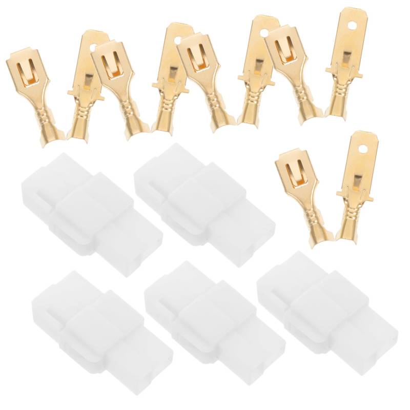 DRESSOOS 5 Sätze Auto Stecker Kfz-verkabelungssteckverbinder Verdrahtungsanschluss Stecker Für Elektrische Kabel Kabelverbinder Stecker Für Drahtverbindung Weiß Plastik von DRESSOOS