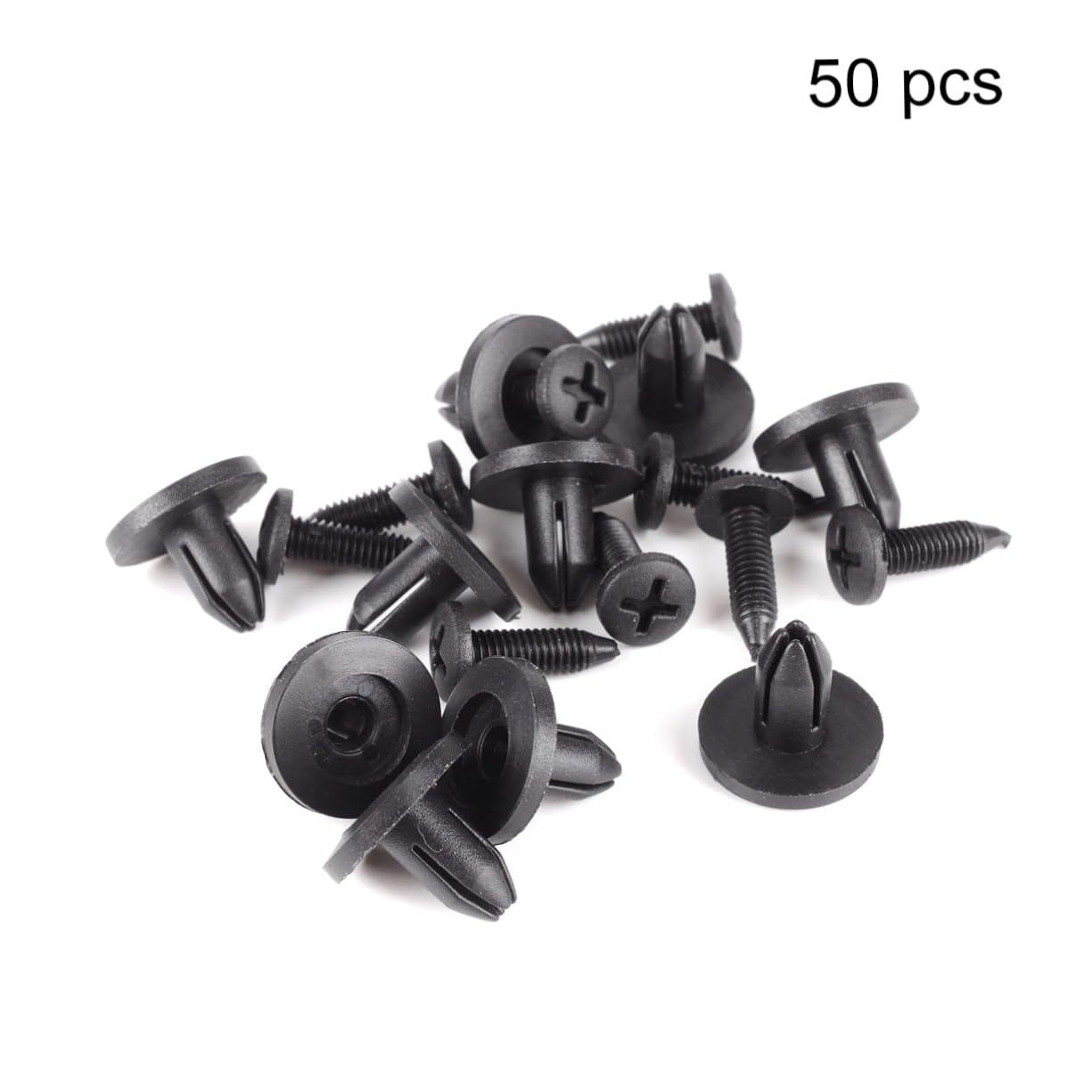 DRESSOOS 50 Stück Halteklammern drücken Auto erfrischer Entfernungswerkzeuge Stoßstangen trimmen Karosseriefüller Autokabelklemmen Auto Befestigung Clips Auto Stoßstange Clips Black von DRESSOOS