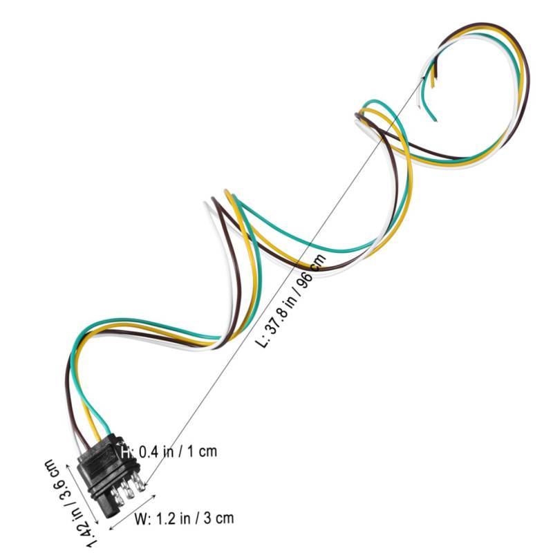 DRESSOOS Anhängerstecker Anhängerverkabelung Anhänger 4 Draht Anhängerverkabelung von DRESSOOS