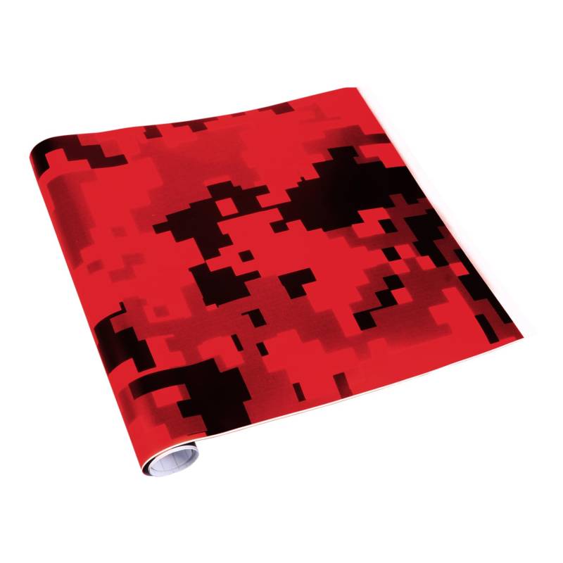 DRESSOOS Auto Aufkleber Fahrzeug-Vinyl Seitenaufkleber Fürs Auto Haubenaufkleber Auto-modifikationsaufkleber Kofferraumhaube Vinyl Camo Car Wrapping Vinyl Karosseriedekor LKW-kleber Rot PVC von DRESSOOS