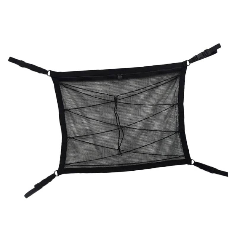 DRESSOOS Auto Decken Gepäcknetz Tasche Doppellagiger Mesh Dach Organizer Aufbewahrungstasche Für Lange Reisen Geeignet Für Geländewagen Und Campingausflüge von DRESSOOS