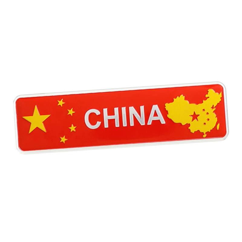 DRESSOOS Autologo der Nationalflagge Autoaufkleber Aufkleber für Autos Auto-Aufkleber Aufkleber mit chinesischer Flagge für Fahrzeuge China-Flaggen-Aufkleber- Aluminium rot von DRESSOOS