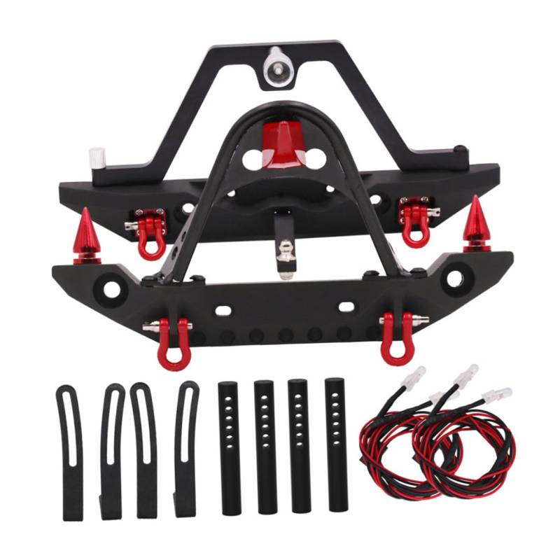 DRESSOOS CNC Metall Stoßstangen Set Für RC Crawler Inklusive Antikollisionshalterung Front Und Heckstoßstange Hochwertiger Kotflügelschutz Ideal Für RC Auto Tuning von DRESSOOS