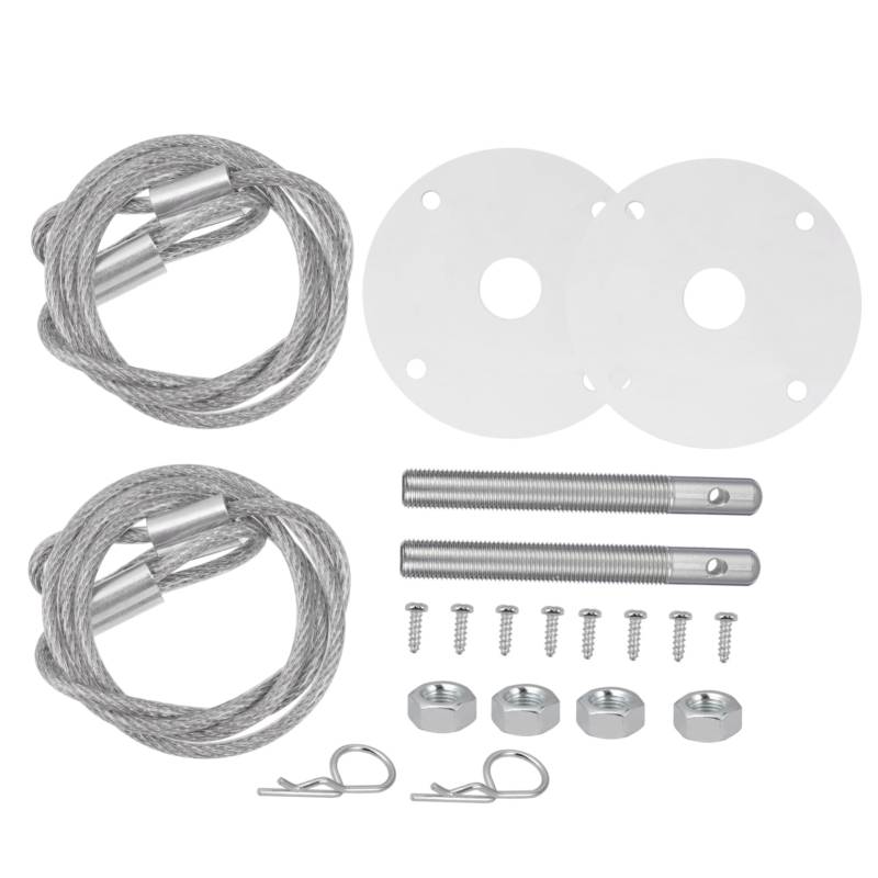 DRESSOOS Hakenstift Set Mit Zubehör Aus Aluminiumlegierung Pin Lock Design Für Auto Rennhauben Inklusive Schlüsselmäppchen Und Kabelschloss Für Zusätzliche von DRESSOOS