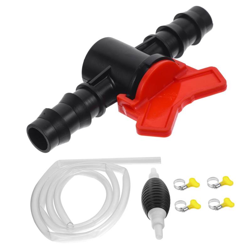 DRESSOOS Handpumpe Set Mit 2m Benzinschlauchtube Manuelle Siphonpumpe Für Flüssigkeiten Tragbare Öltransferpumpe Mit 4 Clips Und Einem Ventil Ideal Für Aquarien Und von DRESSOOS