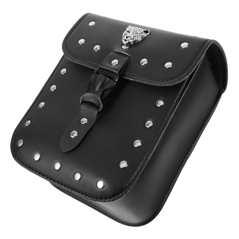 DRESSOOS Koffer Zubehör Werkzeugsatz Griff Tankrucksack Halter Satteltaschen Gepäck Helme Zubehör Taschen Pu Leder Schwarz von DRESSOOS