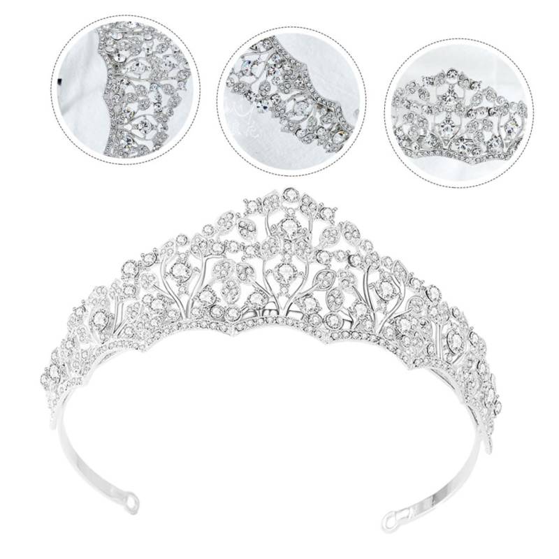 DRESSOOS Luxuriö Strass Krone Für Hochzeiten Und Feste Elegante Tiara Für Braut Und Prinzessinnen Idealer Kopfschmuck Für Besondere Anlässe Stilvolles Accessoire Für Jeden Festlichen von DRESSOOS