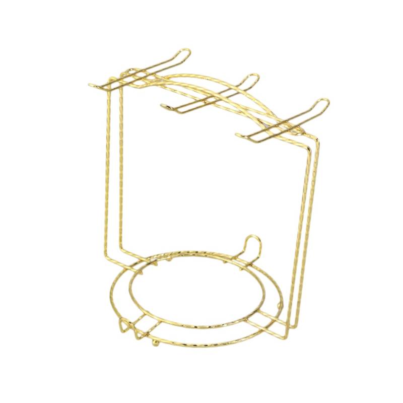 DRESSOOS Thekenregal-Organizer Tassenaufhänger Abtropfgestell Für Kaffeetassen Pfannen-Organizer Tassenstapler Würze Halter Für Kaffeetassen Tassen-arbeitsplattenständer Steht Golden von DRESSOOS