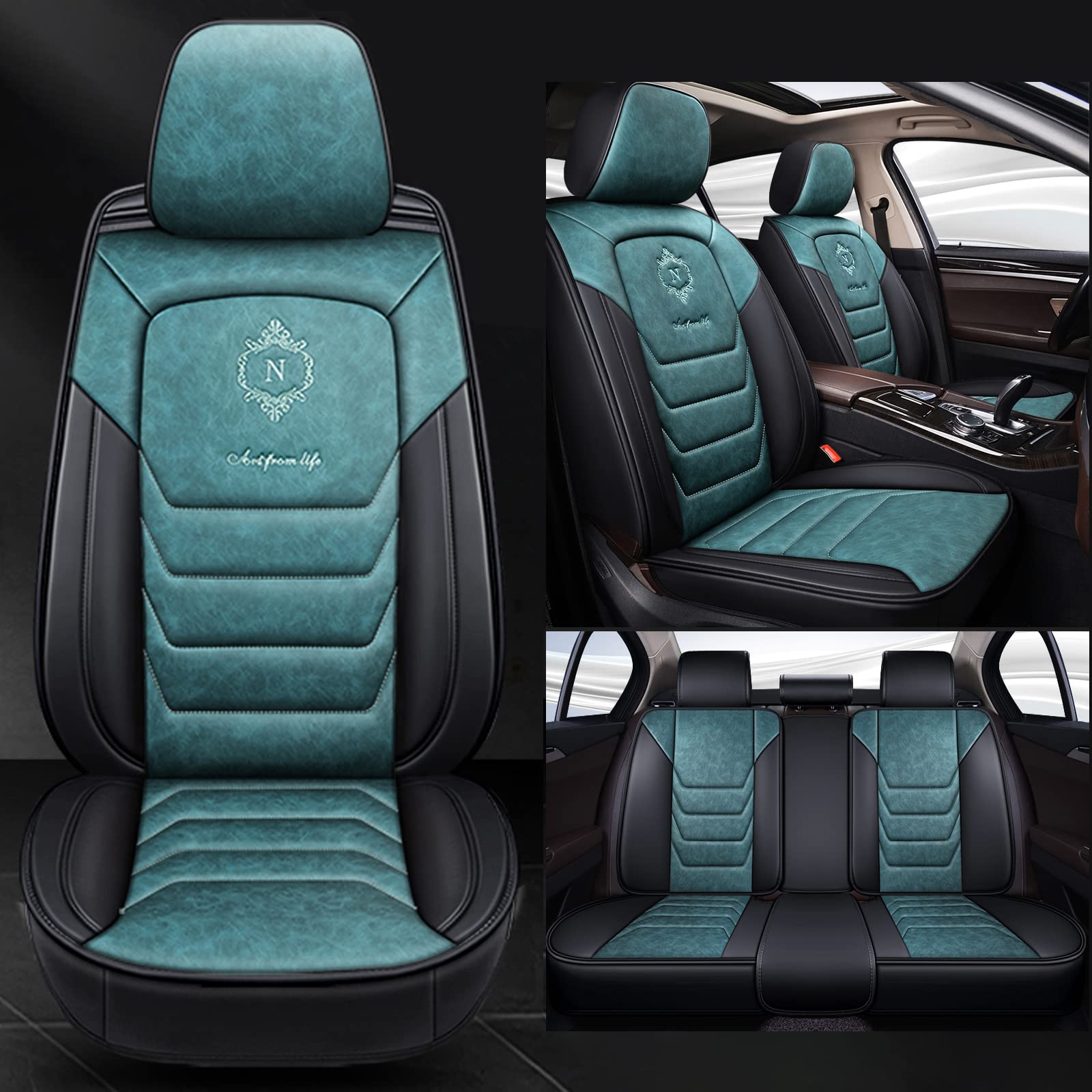 DRFGHK Sitzbezüge Auto Autositzbezüge Universal Set für Mercedes Benz B-Klasse B180 B200 B260 B250e B250 Electric Drive Electric Drive Concept Auto Zubehör, Teal Standard von DRFGHK