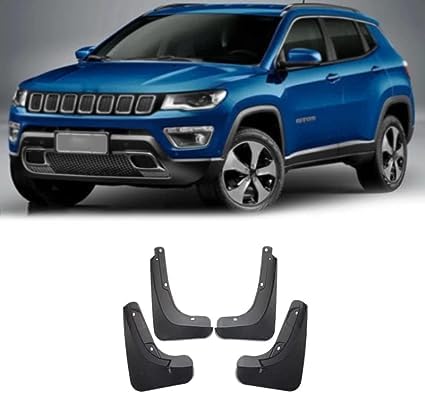 Auto Schmutzfänger, für Jeep Compass 2017-2023 Vorne und Hinten, Kratzfestem Kotflügel Zubehör Spritzschutz Antikollisionsstreifen von DRYFAL