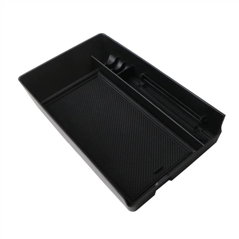 DRYIUBVF Armlehne Tray Organizer Kompatibel Mit Hyundai Für Ioniq 5 2022 Auto-Zentralsteuerung Armlehne Aufbewahrungsbox Auto-Innenausstattung(Black) von DRYIUBVF