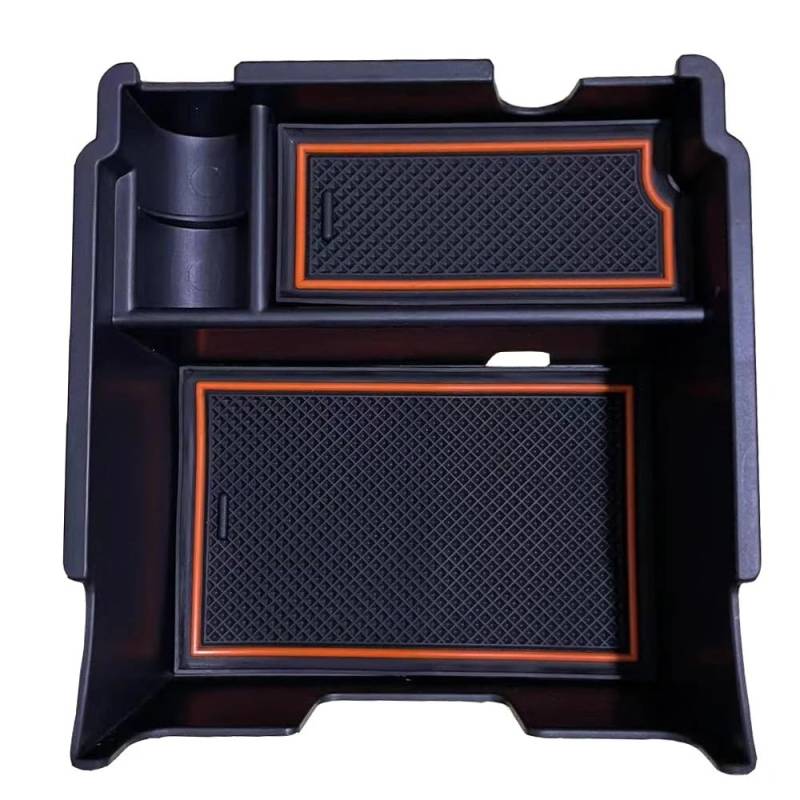 DRYIUBVF Armlehne Tray Organizer Kompatibel Mit Subaru Für Crosstrek 2018-2023 Autokonsolen-Armlehnenbox Autoarmlehnen-Center-Aufbewahrungsbox Container Armlehnen-Aufbewahrungsbox(Orange) von DRYIUBVF