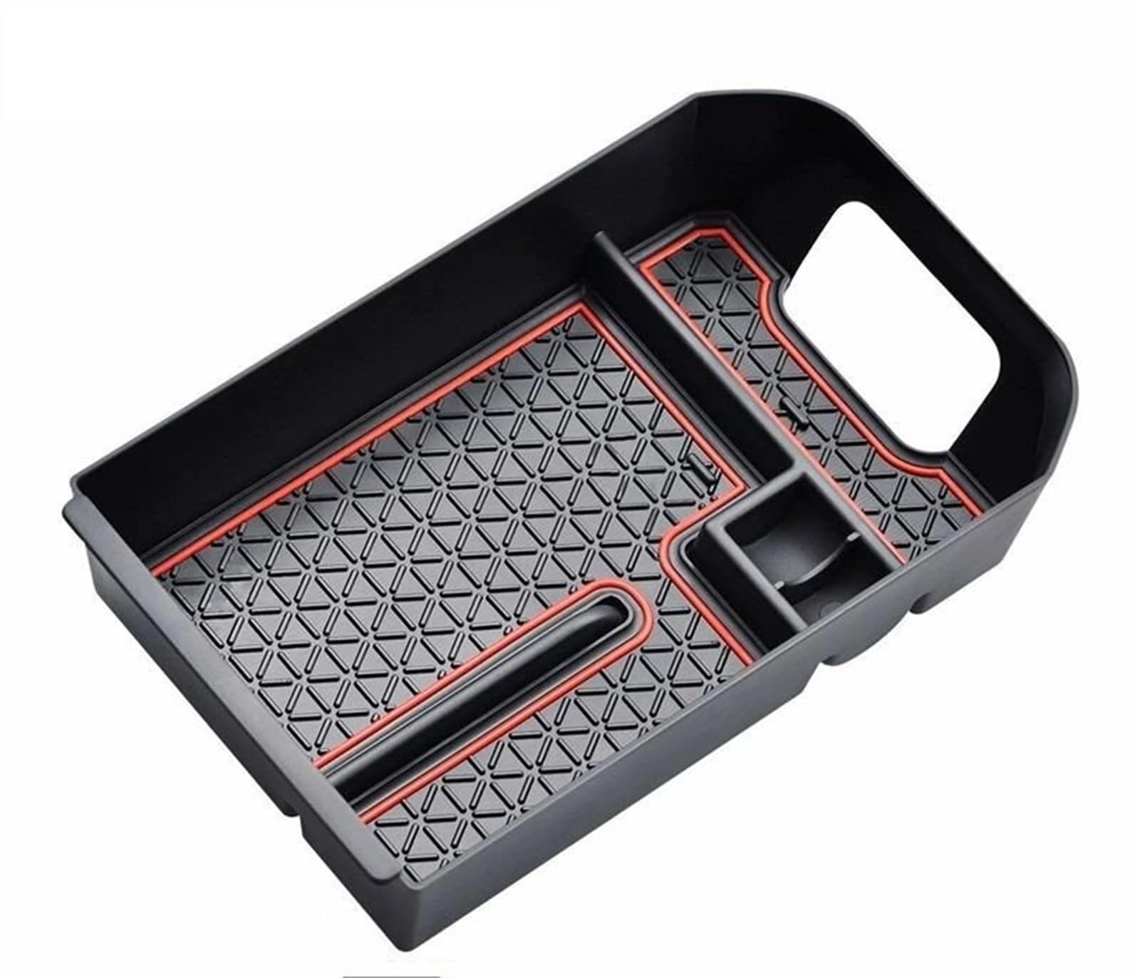 DRYIUBVF Armlehne Tray Organizer Kompatibel Mit Toyota Für RAV4 2019 2020 Auto-Zentralsteuerung Armlehne Aufbewahrungsbox Auto-Innenausstattung(Red) von DRYIUBVF