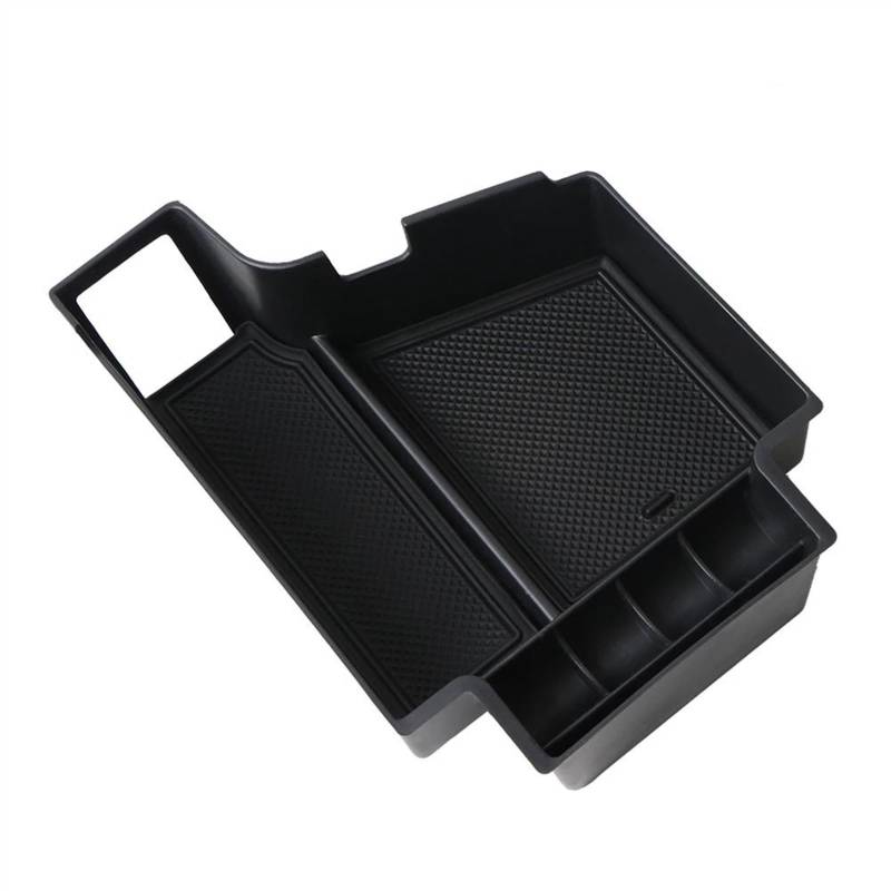 DRYIUBVF Armlehne Tray Organizer Kompatibel Mit Volvo Für Xc60 2018-2023 Für Xc90 2015-2023 Auto-Zentralsteuerung Armlehne Aufbewahrungsbox Innenzubehör(Black) von DRYIUBVF