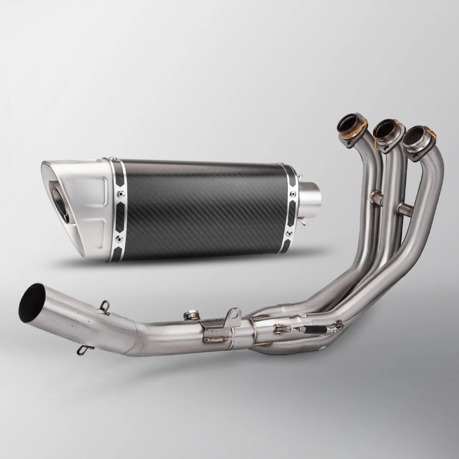 DRYIUBVF Kompatibel Mit FZ09 Für XS900R 2021 2022 2023 2024 Motorradzubehör Motorradauspuffrohr Modifizieren Front Link Pipe Schalldämpfer Auspuff Endrohre Moto(C 2021-2023) von DRYIUBVF