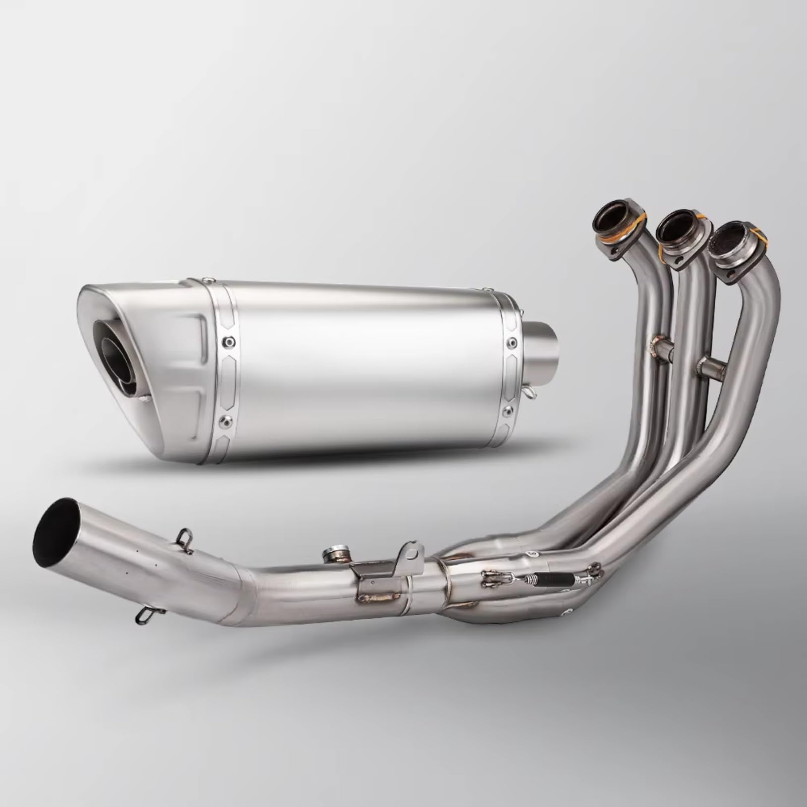 DRYIUBVF Kompatibel Mit FZ09 Für XS900R 2021 2022 2023 2024 Motorradzubehör Motorradauspuffrohr Modifizieren Front Link Pipe Schalldämpfer Auspuff Endrohre Moto(E 2024) von DRYIUBVF