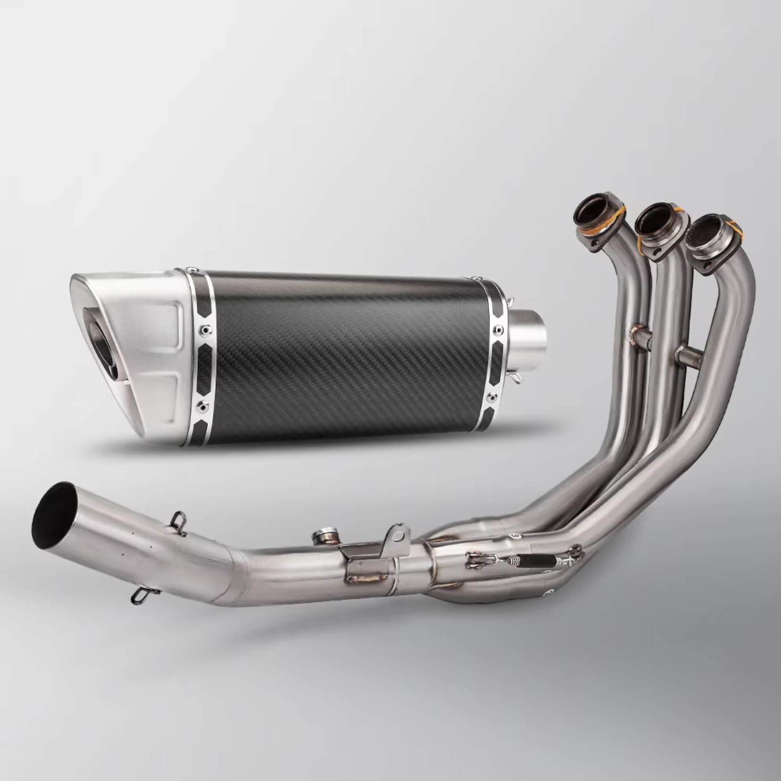 DRYIUBVF Kompatibel Mit FZ09 Für XS900R 2021 2022 2023 2024 Motorradzubehör Motorradauspuffrohr Modifizieren Front Link Pipe Schalldämpfer Auspuff Endrohre Moto(F 2024) von DRYIUBVF