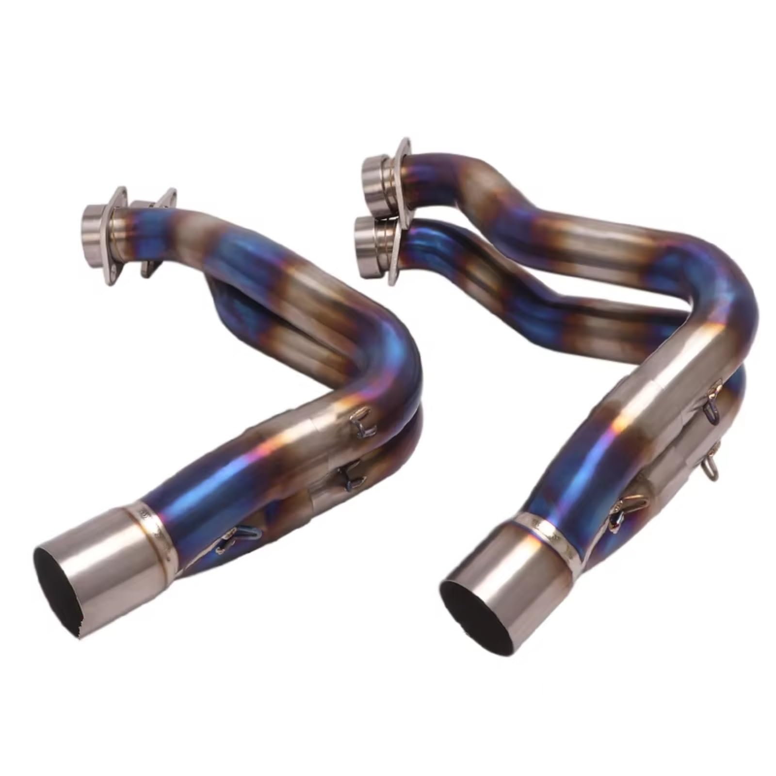 DRYIUBVF Kompatibel Mit Yamaha Für MT10 YZF-R1 R1M 2015–2021 Motorrad-Auspuffanlagen Modifiziert Für Escape Front Link Pipe Schalldämpfer Endrohre Moto(Blue) von DRYIUBVF