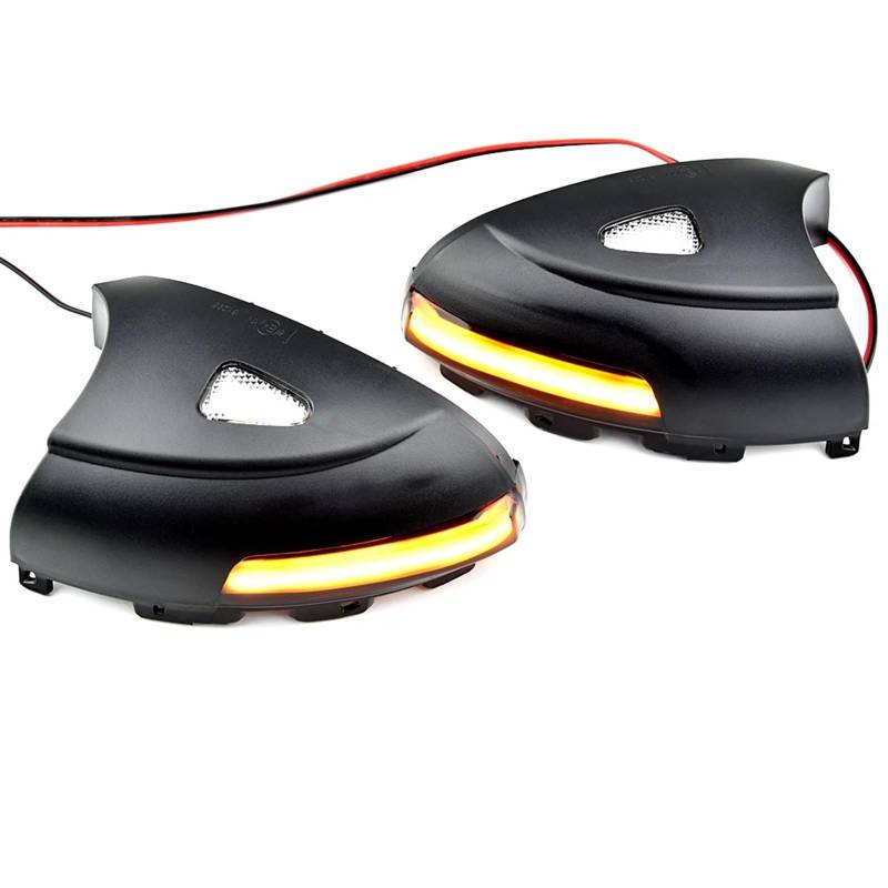 Spiegel Anzeige Blinker Kompatibel Mit VW Für Tiguan Für MK1 2008 20092010 2012 2013 2014 2015 2016 Auto Links Rechts Rückspiegel Blinker Licht Lampe(Yellow) von DRYIUBVF