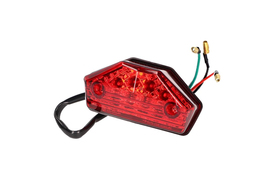 DS MOTION Rücklicht rot mit 8 LED, universal, OE für Rieju MRT, 3 Rundstecker von DS MOTION