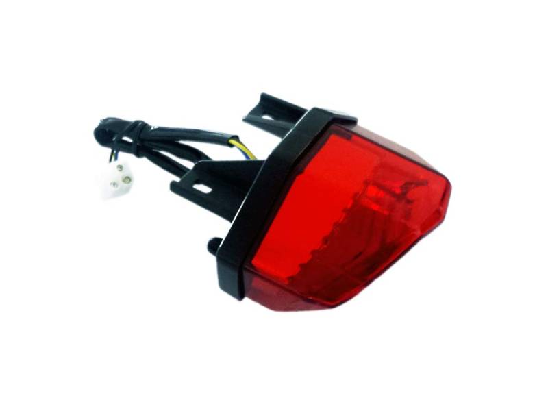 DS MOTION Rücklicht rot mit 8 LED, universal, OE-Ersatz für Rieju MRT, quadratischer Systemstecker 4 polig von DS MOTION