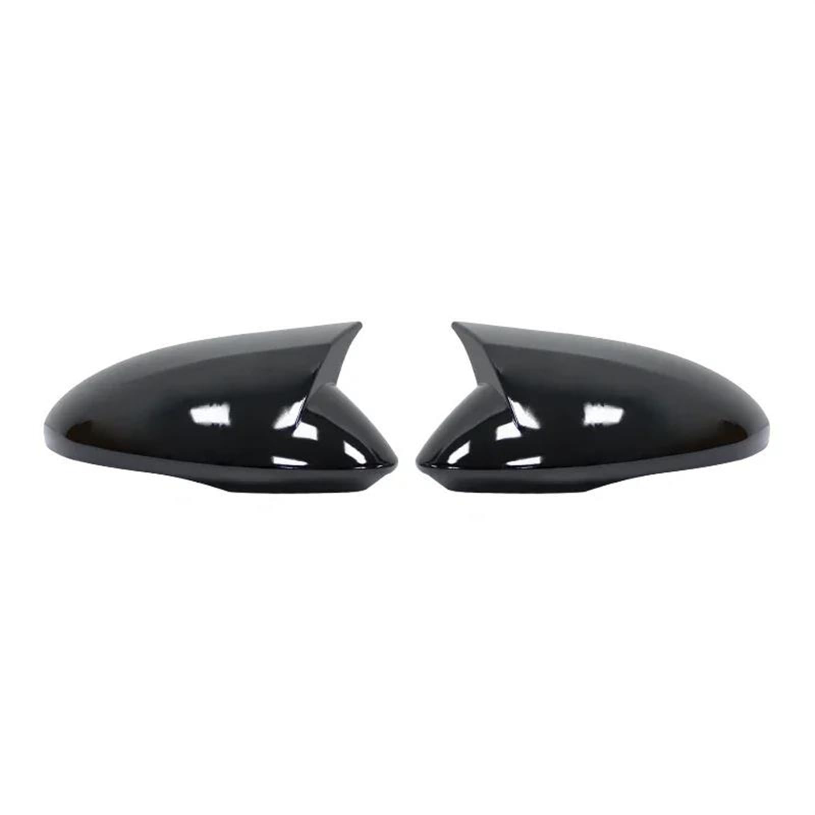 Tür Spiegelkappen ABS-Carbonfaser-Stil für Alfa Romeo Stelvio 2016–2020, Auto-Außenspiegel-Schutzabdeckung, Rahmenverkleidung, Zubehör(Bright black) von DSAJHDW