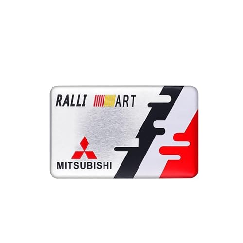 DSDSBB Auto Emblem, Für Mitsubishi/Mitsubishi Ralliart, Emblem Aufkleber Schild Abzeichen Selbstklebende Logo Emblem Außendekoration Zubehör,A von DSDSBB