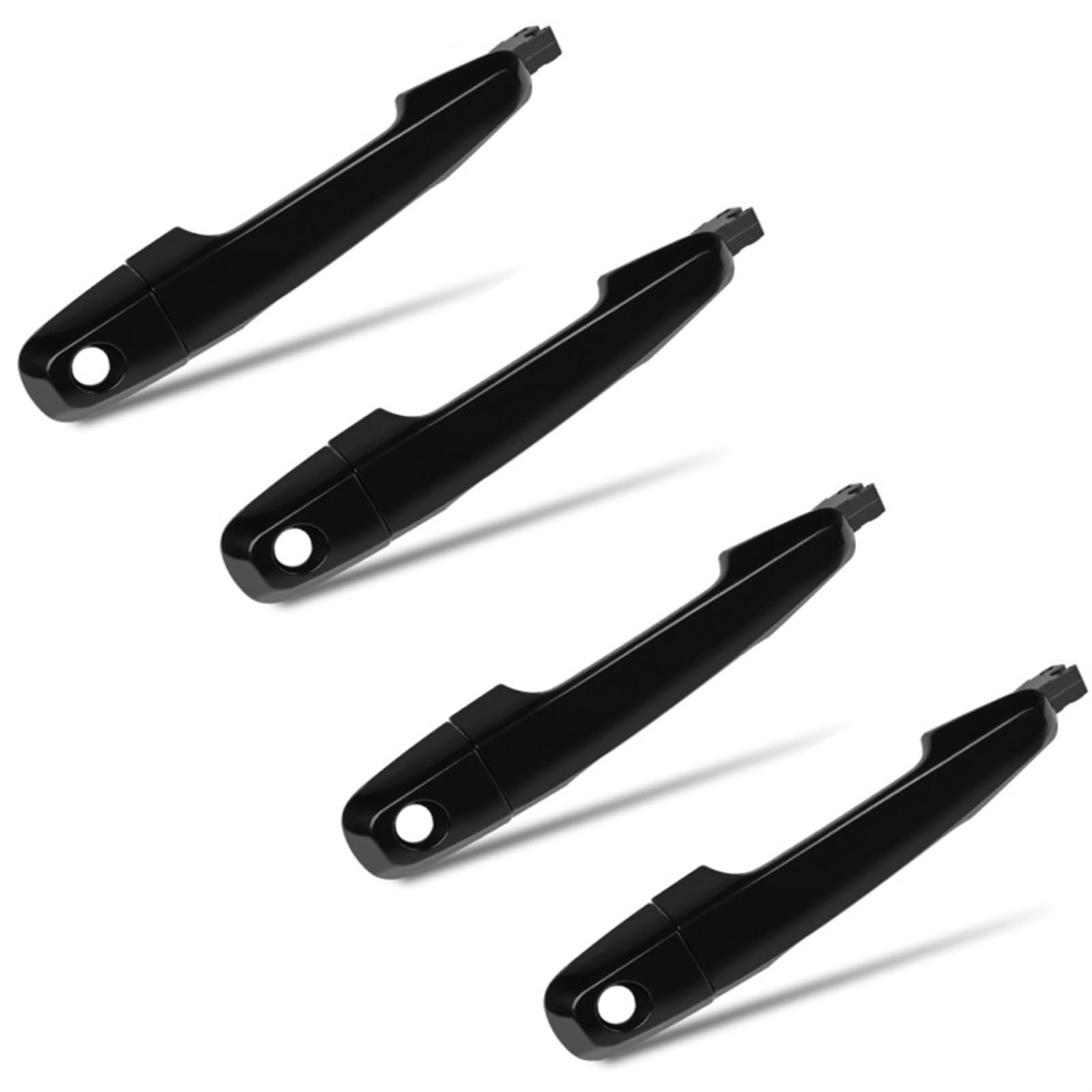 DSEQOPHH Auto Außengriff Türgriff Kompatibel Mit Mitsubishi Für Triton ML MN 2006–2015 Auto-Außenzubehör Ersatz-Auto-Außentürgriff Vorne Links Rechts(Black,4PCS) von DSEQOPHH