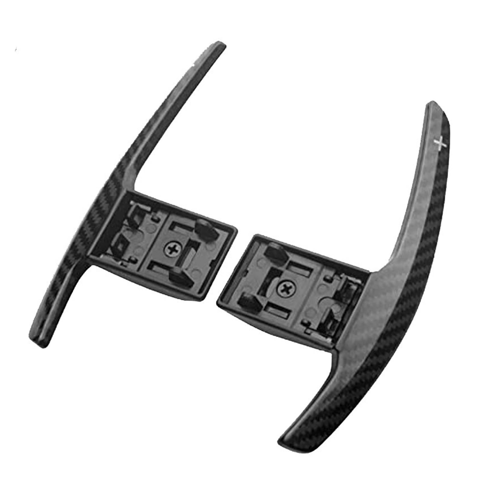 DSEQOPHH Auto-Schaltwippen Kompatibel Mit Für 2er Active Tourer F45 2015-2021 Für 3er F30 F31 2012-2019 Auto Carbon Fiber Lenkrad Paddle Shifter(Matte Carbon) von DSEQOPHH