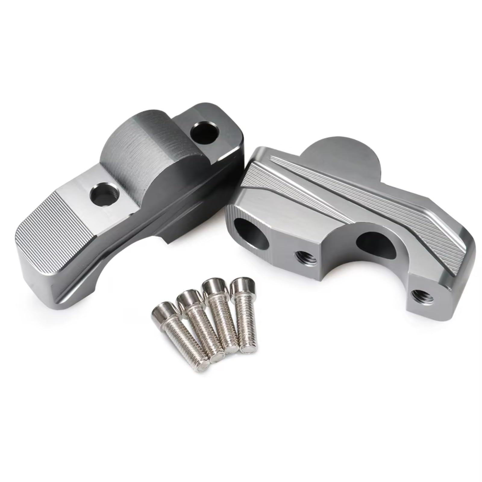 DSEQOPHH Motorrad Lenkerklemmen Für CRF1000L Für CRF1100L Für Africa Für Twin Motorrad Lenker Riser Bar Montieren Griff Klemme Verlängern Adapter Motorrad Handbar Rising Klemme(Gray) von DSEQOPHH