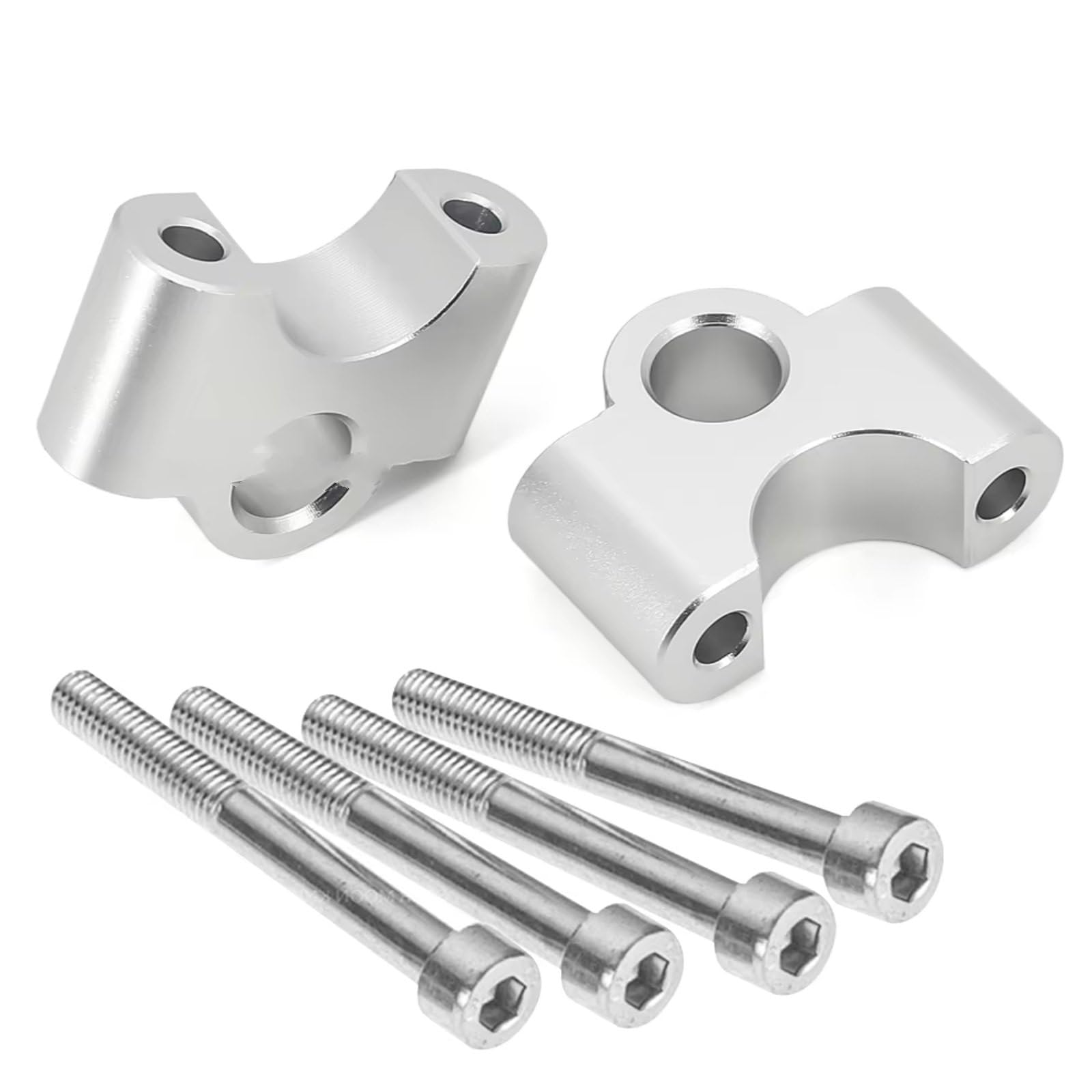 DSEQOPHH Motorrad Lenkerklemmen Für R1200GS Für R1250GS Für Adventure Für S1000XR 32MM Motorrad Lenker Riser Griff Bar Clamp Verlängern Adapter Motorrad Bar Schellen(Silver) von DSEQOPHH