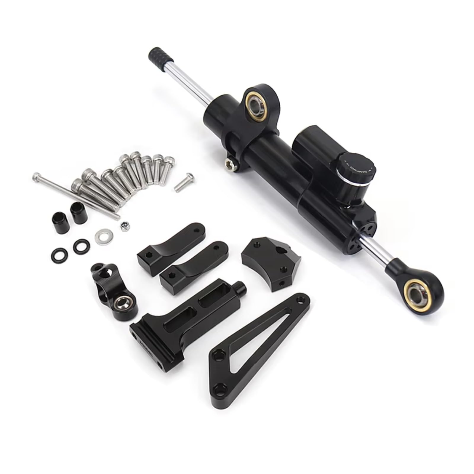 DSEQOPHH Motorrad Lenkungsdämpfer Für CB 1300 Für CB1300 Für CB-1300 2003-2011 Motorrad Lenkung Dämpfer Puffer Stange Stabilisator Stoßdämpfer Kit Zubehör(Black) von DSEQOPHH