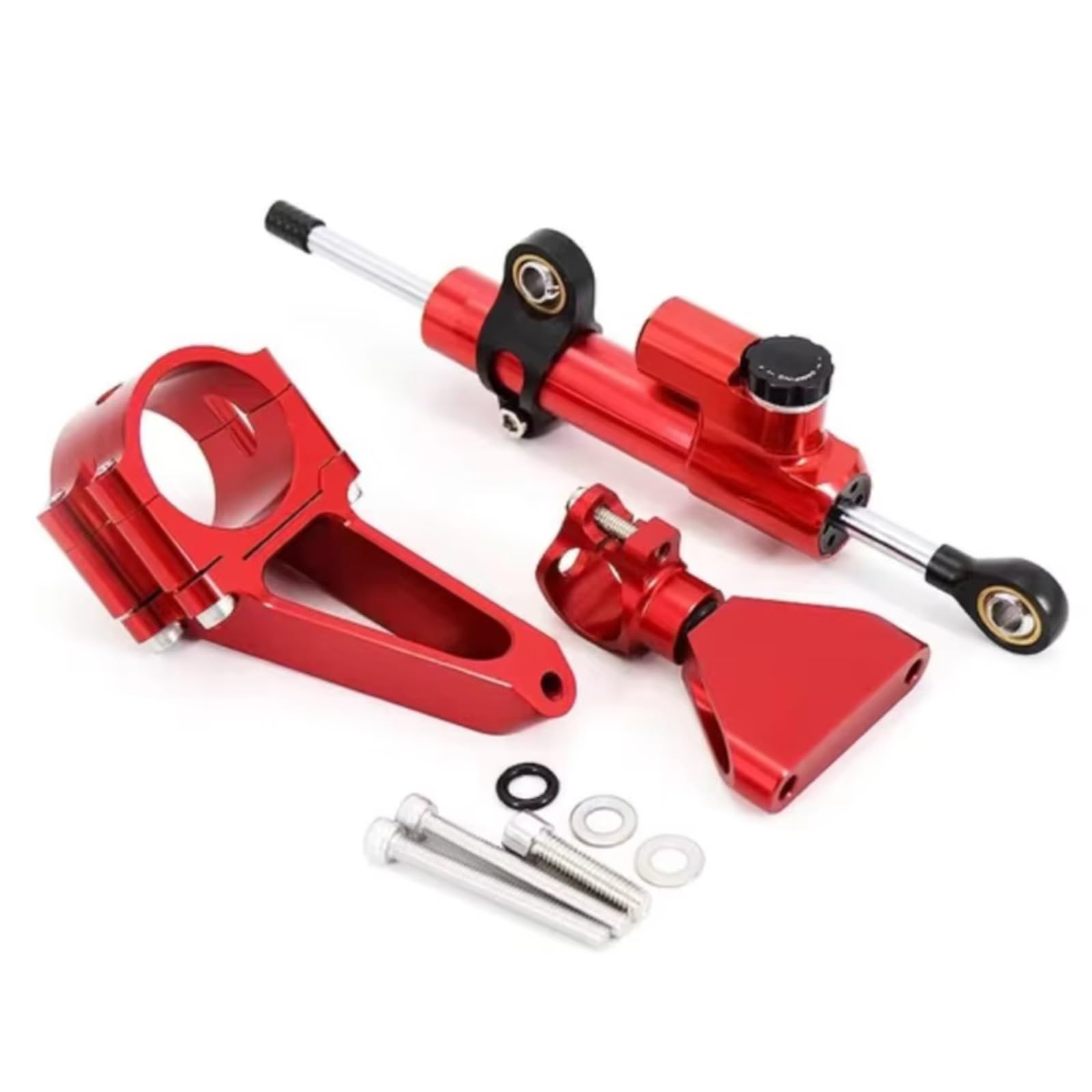 DSEQOPHH Motorrad Lenkungsdämpfer Für CBR600 Für F4i 1999 2000 2001 2002-2007 Motorrad Lenkung Stabilisieren Stabilisieren Dämpfer Linear Stoßdämpfer(Red) von DSEQOPHH