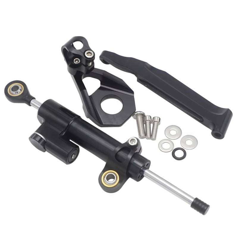 DSEQOPHH Motorrad Lenkungsdämpfer Für CBR600RR Für CBR-600RR Für CBR600 RR 2005 2006 Motorrad Stabilisator Lenkung Dämpfer Halterung Halterung Einstellbare Kits(Black) von DSEQOPHH