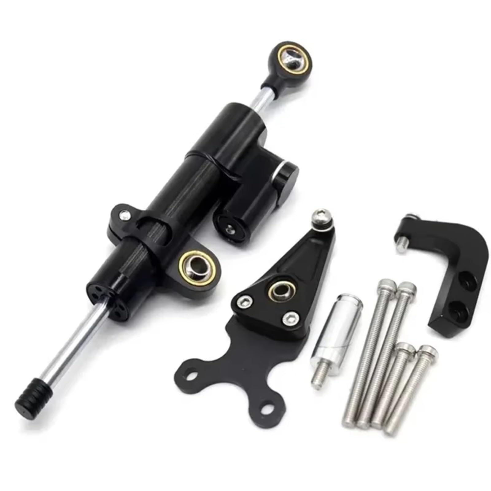 DSEQOPHH Motorrad Lenkungsdämpfer Für CBR650R Für CBR 650R 2019 2020 2021 2022 2023 Motorrad Lenkung Stabilisieren Dämpfer Halterung Linear Stoßdämpfer Zubehör(Black) von DSEQOPHH