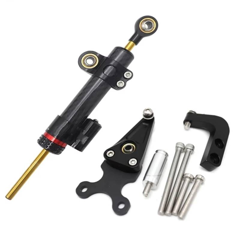 DSEQOPHH Motorrad Lenkungsdämpfer Für CBR650R Für CBR-650R Für CBR650 R2019 2020 2021 2022 2023 Motorrad Lenkung Stabilisieren Dämpfer Halterung Zubehör Kit(Black) von DSEQOPHH