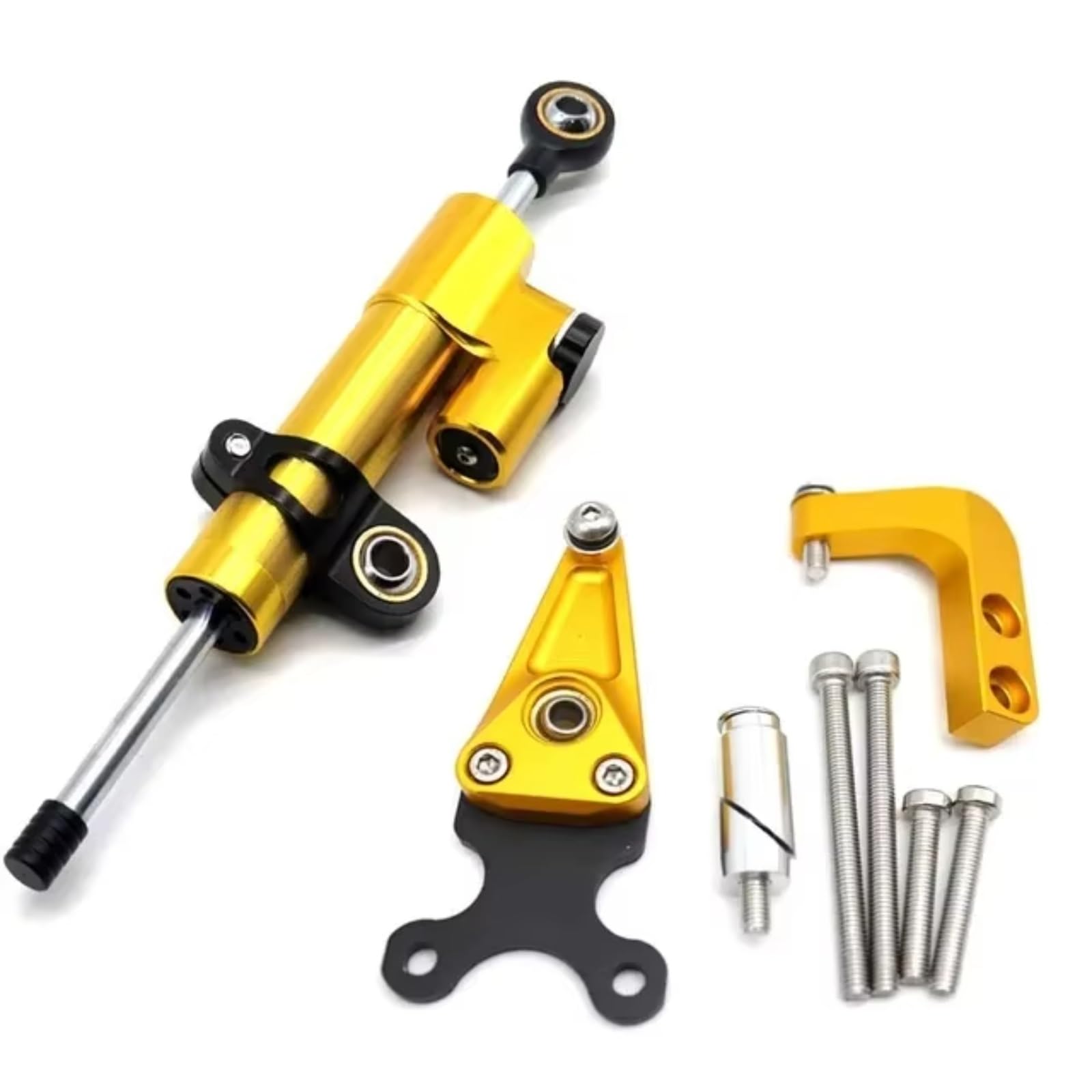 DSEQOPHH Motorrad Lenkungsdämpfer Für CBR650R Für CBR650R 2019 2020 2021 2022 2023 Universal Motorrad Lenkung Stabilisieren Dämpfer Halterung Lenker Kit(Yellow1) von DSEQOPHH