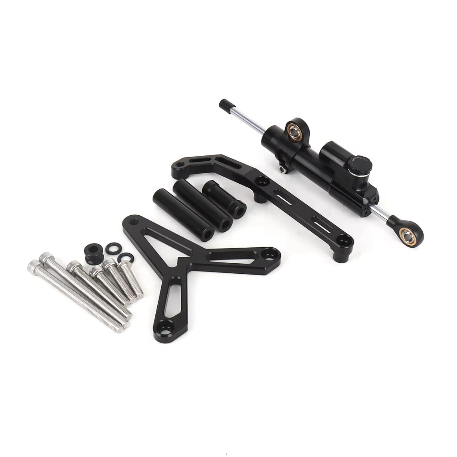 DSEQOPHH Motorrad Lenkungsdämpfer Für Tracer 9 Für TRACER9 GT Für Tracer9 2021-2023 Motorrad Lenkung Dämpfer Stabilisator Halterung Halterung Universal Kit(Black) von DSEQOPHH