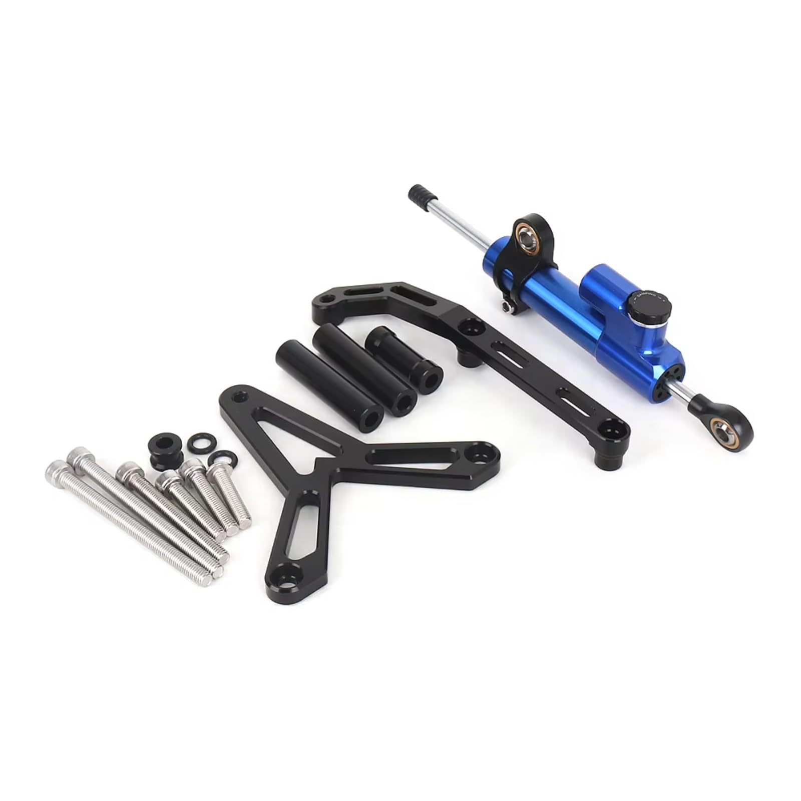 DSEQOPHH Motorrad Lenkungsdämpfer Für Tracer 9 Für TRACER9 GT Für Tracer9 2021-2023 Motorrad Lenkung Dämpfer Stabilisator Halterung Halterung Universal Kit(Blue) von DSEQOPHH