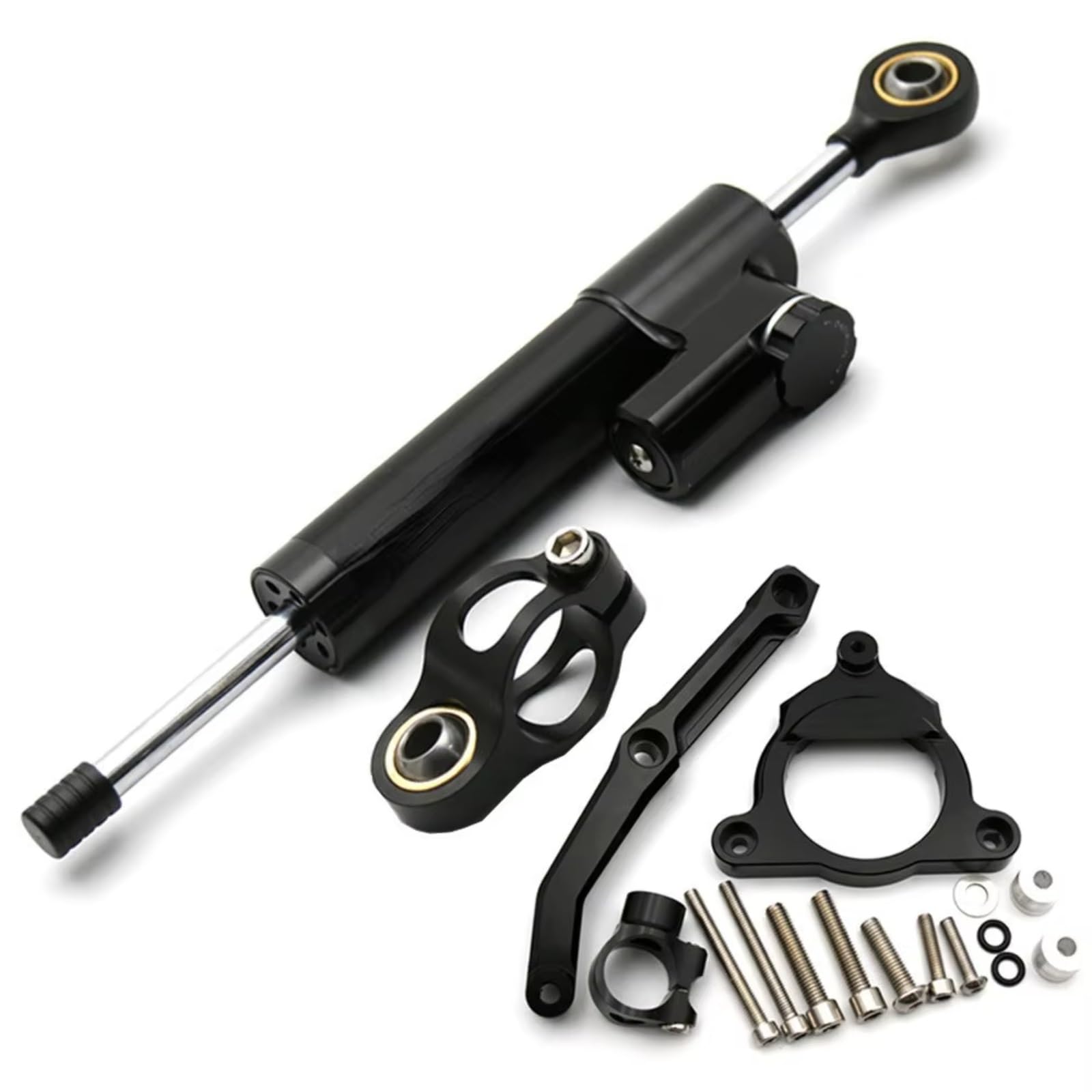 DSEQOPHH Motorrad Lenkungsdämpfer Für Z800 Für Z 800 2013-2016 Motorrad Lenkungsdämpfer Stabilisator Lenker Halterung Mount Kit Einstellbare CNC(Black) von DSEQOPHH