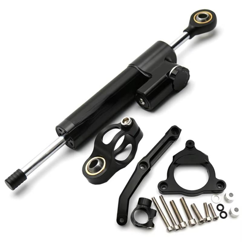 DSEQOPHH Motorrad Lenkungsdämpfer Für Z800 Für Z 800 2013-2016 Motorrad Lenkungsdämpfer Stabilisator Lenker Halterung Mount Kit Einstellbare CNC(Black) von DSEQOPHH