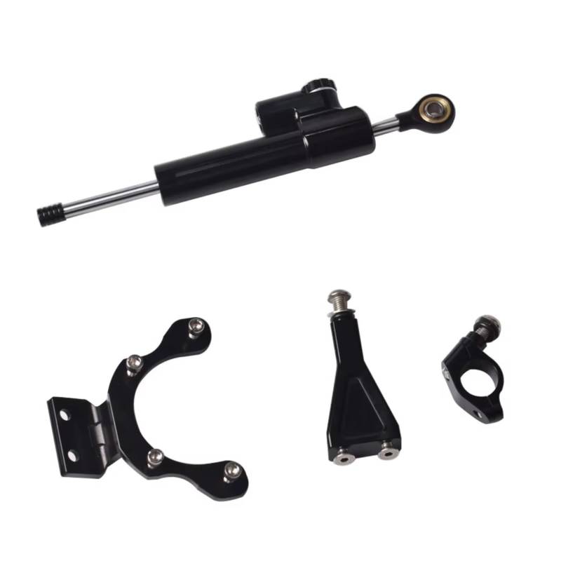 DSEQOPHH Motorrad Lenkungsdämpfer Für Z900 Für Z 900 2017-2022 2021 2023 Universal Motorrad Dämpfer Stabilisator Lenkung Halterung Linear Stoßdämpfer(Black) von DSEQOPHH