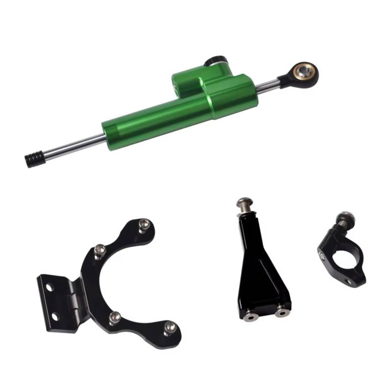 DSEQOPHH Motorrad Lenkungsdämpfer Für Z900 Für Z 900 2017-2022 2021 2023 Universal Motorrad Dämpfer Stabilisator Lenkung Halterung Linear Stoßdämpfer(Green) von DSEQOPHH