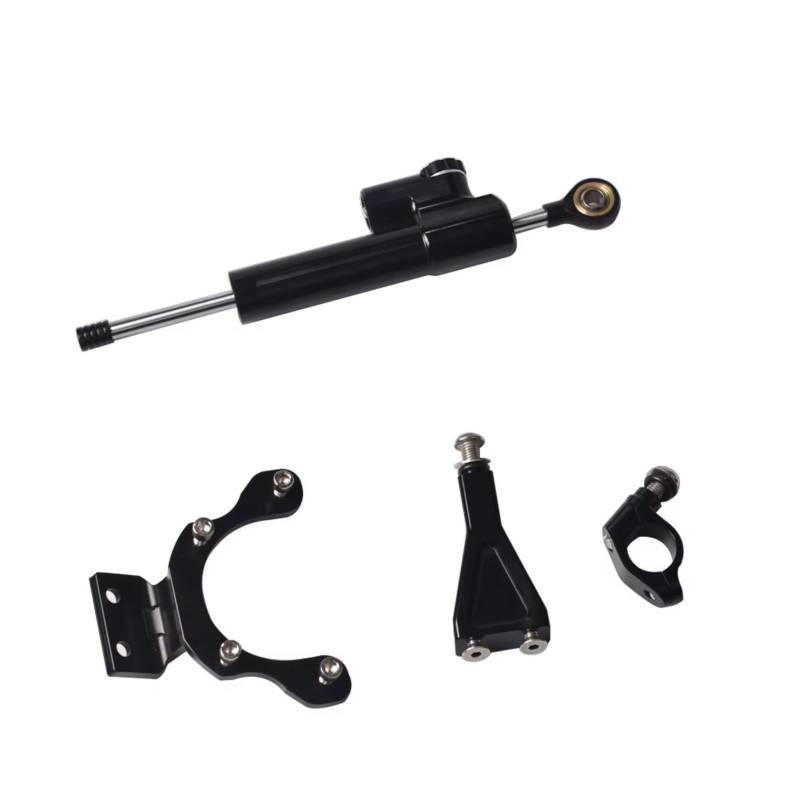 DSEQOPHH Motorrad Lenkungsdämpfer Für Z900 Für Z 900 2017-2022 2021 2023 Universal Motorrad Lenkungsdämpfer Stabilisator Halterung Unterstützung Einstellbare Kit(Black) von DSEQOPHH