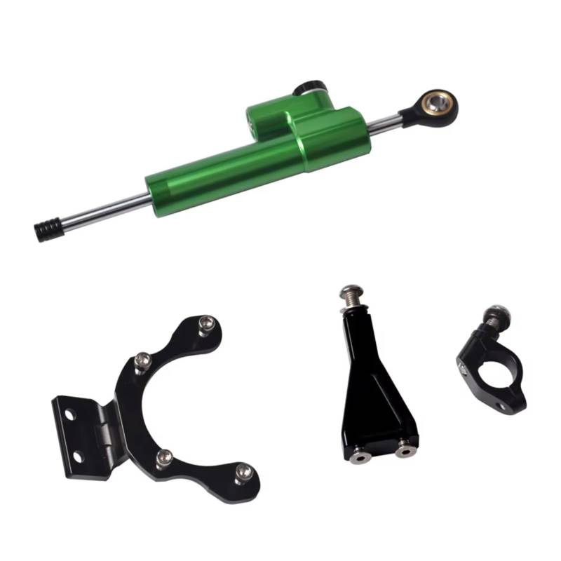 DSEQOPHH Motorrad Lenkungsdämpfer Für Z900 Für Z 900 2017-2022 2021 2023 Universal Motorrad Lenkungsdämpfer Stabilisator Halterung Unterstützung Einstellbare Kit(Green) von DSEQOPHH