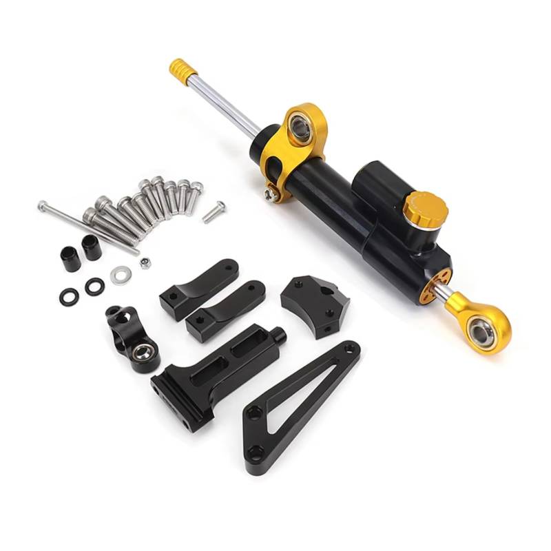 DSEQOPHH Motorrad Lenkungsdämpfer Kompatibel Mit CB1300 Für CB 1300 Für CB-1300 2003-2011 Motorrad Lenkung Dämpfer Puffer Stange Stabilisator Unterstützung Halterung Kit(Black2) von DSEQOPHH