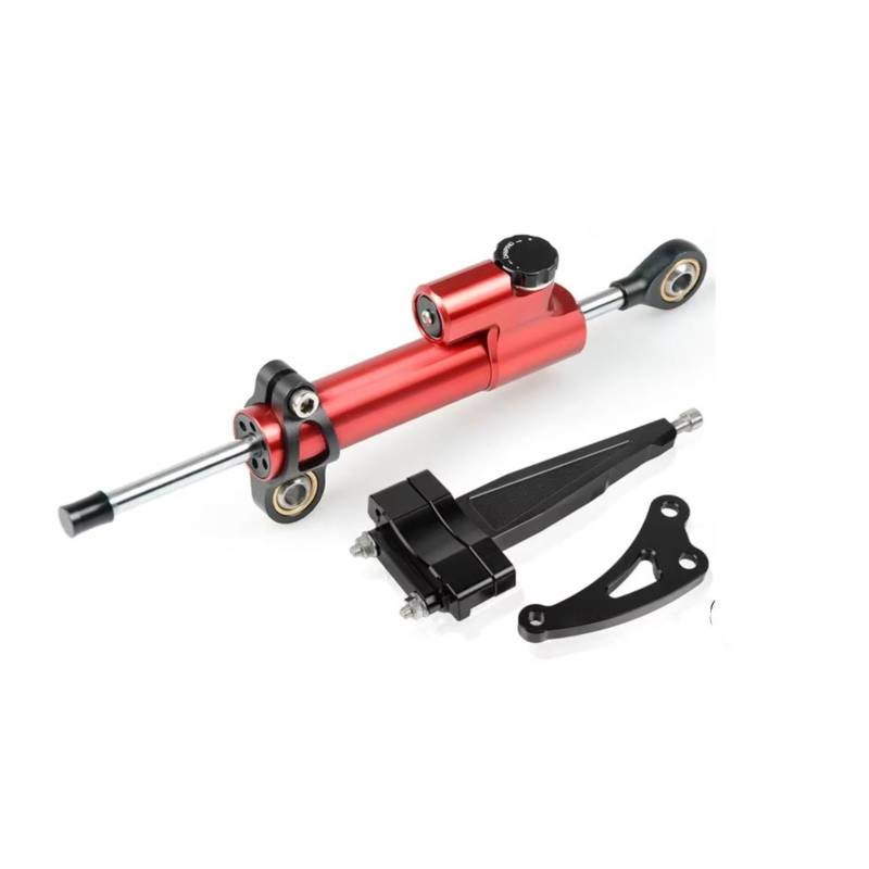 DSEQOPHH Motorrad Lenkungsdämpfer Kompatibel Mit CB650F Für CB-650F 2014 2015 2016 2017 2018. Motorradlenkung Stabilisieren Dämpferhalterungs-Kit(Red1) von DSEQOPHH