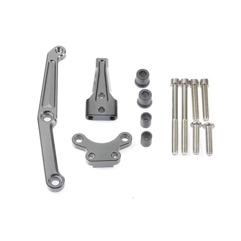 DSEQOPHH Motorrad Lenkungsdämpfer Kompatibel Mit CB650R Für CB650-R Für CB650 R 2018 2019 2020 2021 2022 Motorrad Aluminium Lenkungsdämpfer Montagehalterungs Kit Teile(Gray) von DSEQOPHH