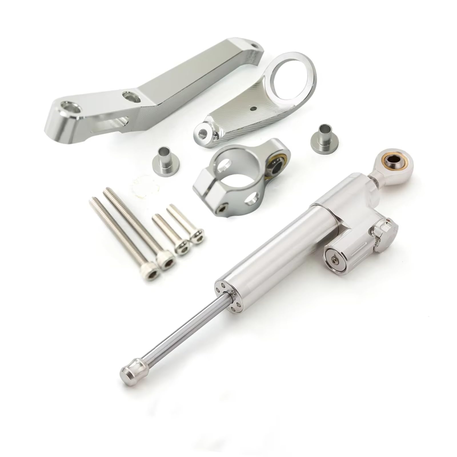 DSEQOPHH Motorrad Lenkungsdämpfer Kompatibel Mit CBR954RR 2002–2003 Für CBR929RR 2000–2001 Motorrad-Stabilisator Dämpfer Lenkungs Montagehalterungs Set(Silver) von DSEQOPHH