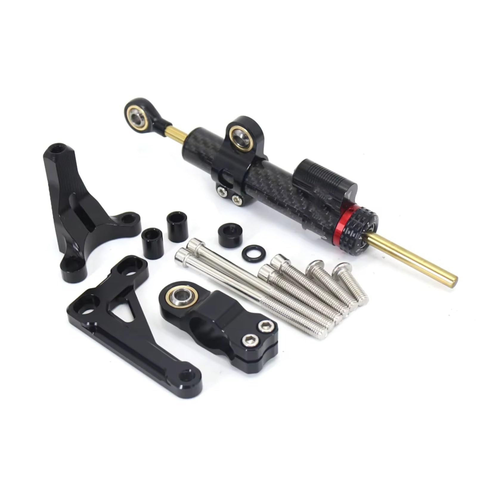 DSEQOPHH Motorrad Lenkungsdämpfer Kompatibel Mit Für CB1000R Für CB 1000R Für CB 1000R 2018-2023 Motorrad Lenkung Stabilisator Dämpfer Montage Halterung Änderung Kit(Black1) von DSEQOPHH